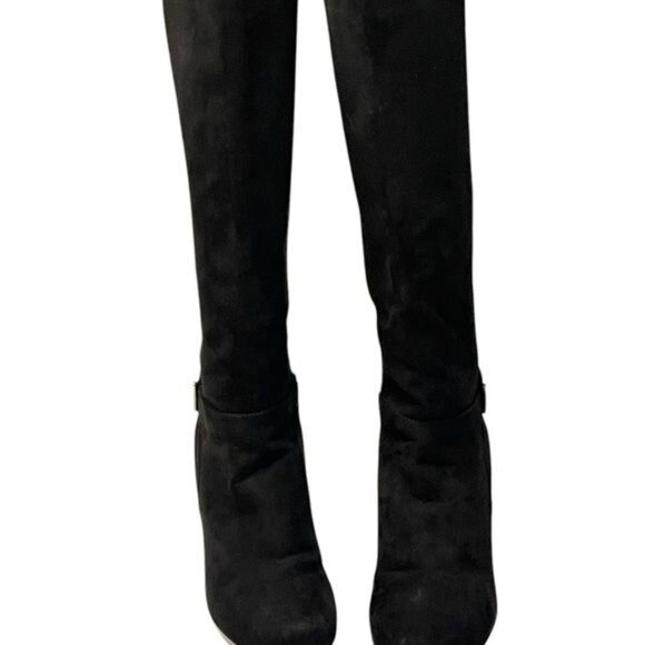 Liz Claiborne LC Singer Knee High Boots Shoes Black Size 10 Medium 100-7593 - Picture 4 of 15